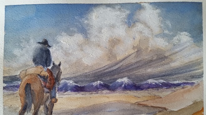 Bill McBride Watercolors Art Show: "The Drifting Cowboy"