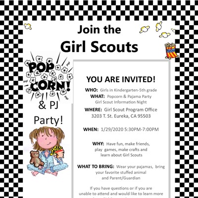 Girl Scouts Pajama and Popcorn Party
