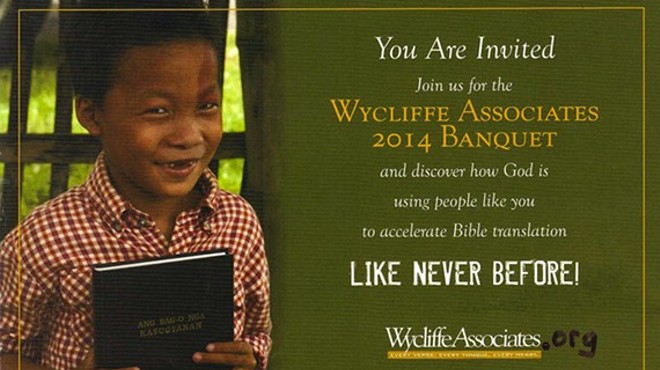 Wycliffe Associates Buffet Banquet Invitation