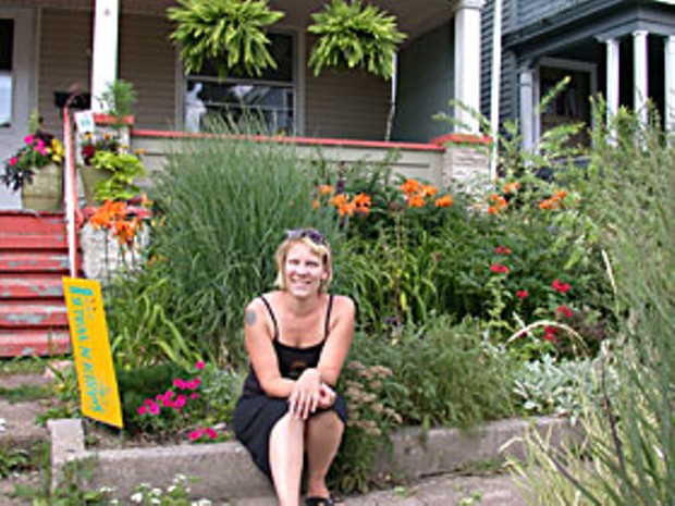 A gardener and community organizer opens her small, urban garden for GardenWalk. Photo by Amy Stewart