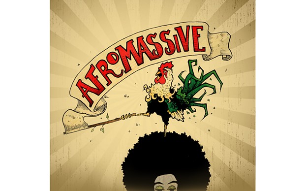 Afromassive's Gridlock cover - ARTWORK BY DREW MOHR, GRAPHIC DESIGN BY PAMELA JOHNSON