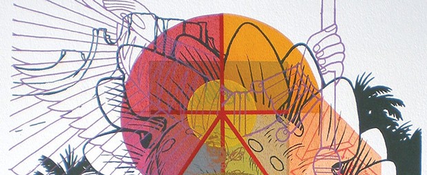 Alignment of the Forces serigraph by Roger Cinnamond.