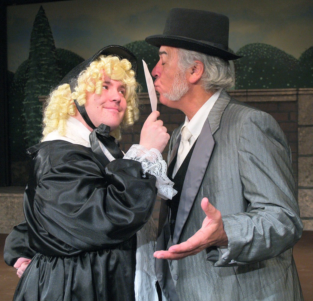 Anders Carlson as Lord Babberly, Phil Zastrow as Spettigue in Charley's Aunt - COURTESY OF NORTH COAST REP