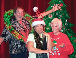 PHOTO COURTESY OF ARCATA PLAYHOUSE - Arcata Playhouse presents A Recessionary Christmas with (L to R)  Bob Wells, Jacqueline Dandeneau, Lynne Wells.
