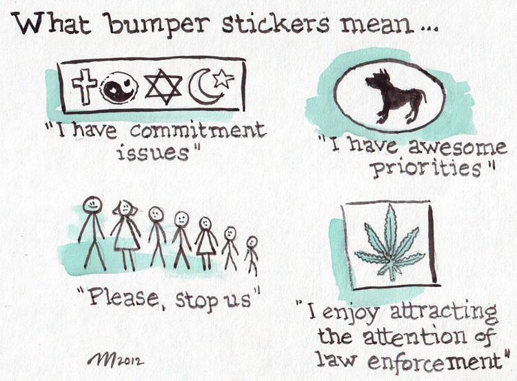 Bumper Sticker Meanings - JOEL MIELKE