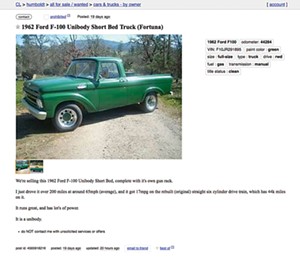 Cars on Craigslist. Better than dating there. - PHOTO COURTESY OF CRAIG.