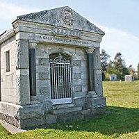 C.S. Ricks' mausoleum at Myrtle Grove Cemetery in Eureka. Photo by Bob Doran.
