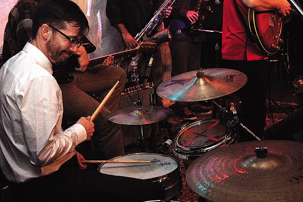Drummer Pete Ciotti, owner of the Jambalaya and Big Pete's Pizza, celebrated his birthday Friday playing with the funk band Motherlode at Humboldt Brews. This weekend he's spearheading a benefit called Increase the Peace.