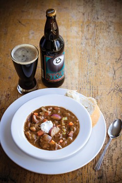 PHOTO BY AMY KUMLER - Eight-Ball Stout beef stew from Lost Coast Brewery.