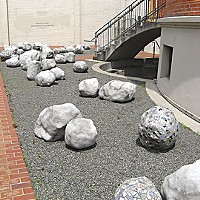 "Encased in Concrete 88" by Monica Schill at the Morris Graves Museum of Art.