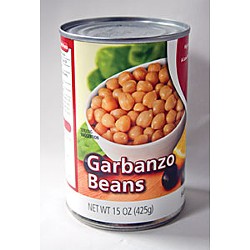 Garbanzo beans fresh from the can