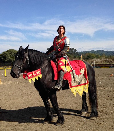He might be the Red Knight, but the crowd cheered him on as "Sir Hotpants." - JENNIFER FUMIKO CAHILL