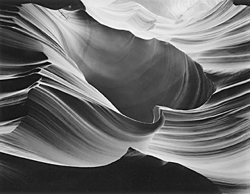 'Hollow and Points, Peach Canyon,' silver gelatin print by Bruce Barnbaum.