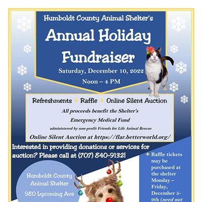 Humboldt County Animal Shelter’s Annual Holiday Fundraiser