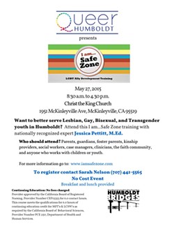 “I Am Safe Zone” LGBT Ally Development Training-Mckinleyville