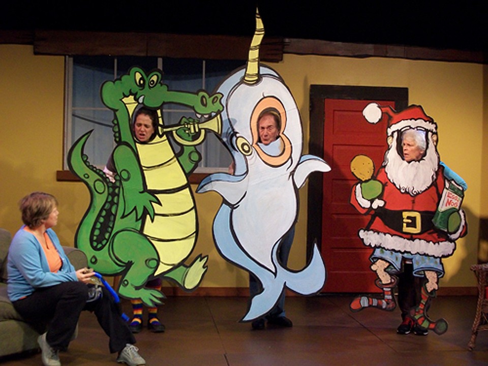 Jackie Dandeneau, Amy Tetzlaff, Bob Wells and Lynne Wells in A Playhouse Recessionary Christmas - COURTESY OF ARCATA PLAYHOUSE