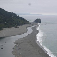 Klamath River mouth, Sept. 11, 2013, at the far south end of the spit.
