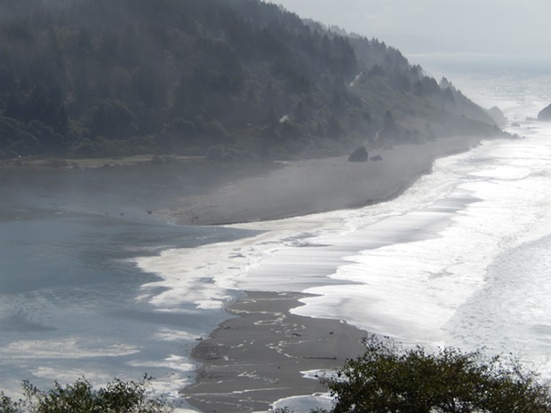 Klamath River mouth, Sept. 23, 2013, moving north. - PHOTO BY SARA BOROK