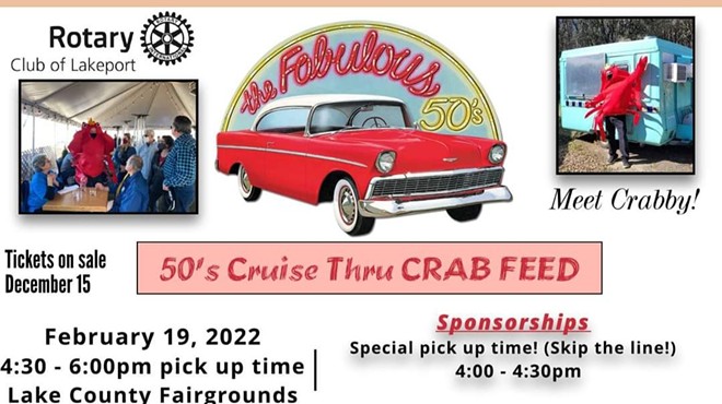 Lakeport Rotary '50s Drive-Thru Crab Feed