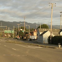 Looking east on Samoa Boulevard