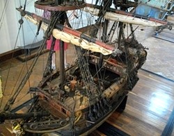 PHOTO BY BARRY EVANS - Model of the type of Spanish galleon used on the Manila-to-Acapulco trade route, in Museo Histórico de Acapulco.