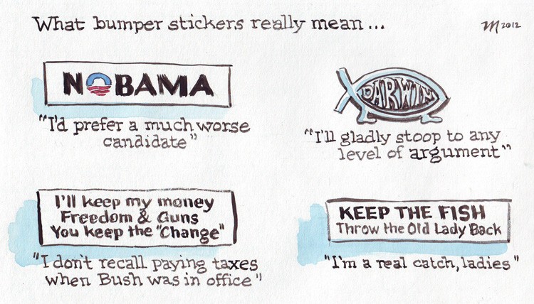 More Bumper Sticker Meanings - JOEL MIELKE
