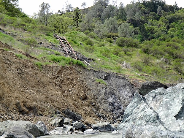 Here's what the NCRA line looks like in the Eel River Canyon. - RICK SANCHEZ