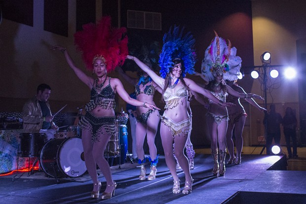 Samba Quente closing out their opening performance at the Cirque Disco-leil event Saturday.