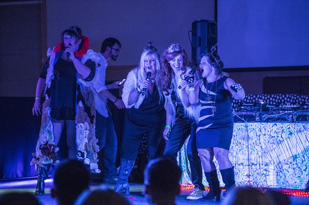 The Beatbox Queens lay down an original track for attendees Saturday evening. - ALEXANDER WOODARD