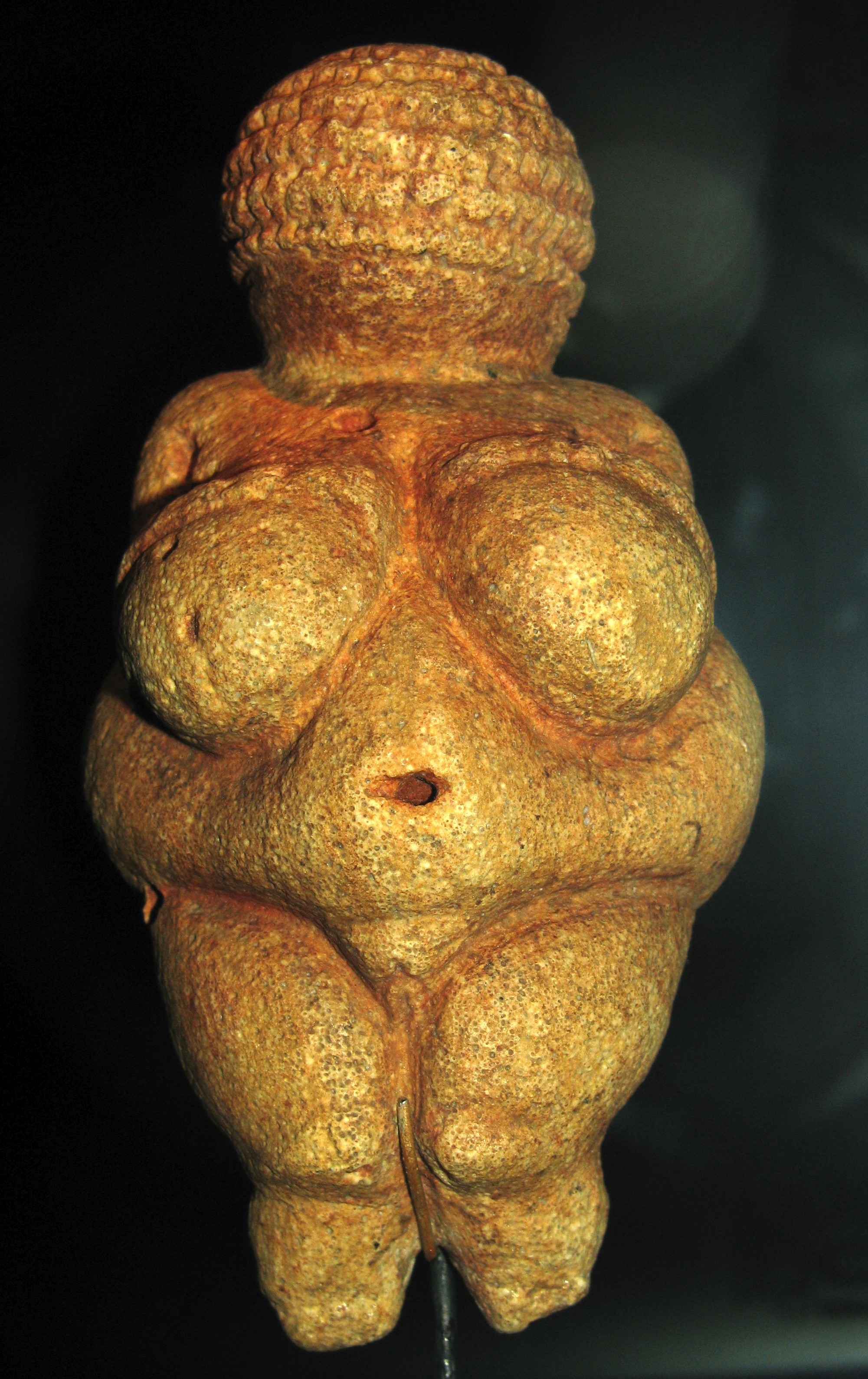 No image problem 23,000 years ago, when the "Venus of Willendorf" was made! Found in Austria in 1908, she's four inches high and carved from oolitic limestone. - DON HITCHCOCK, WIKIMEDIA COMMONS
