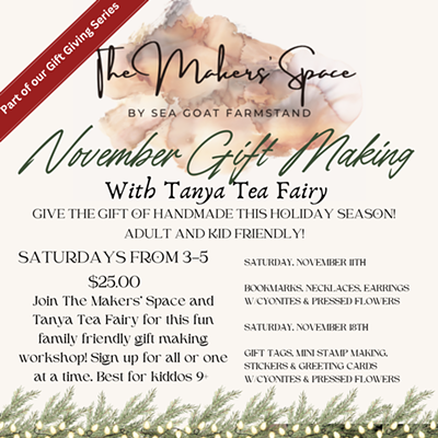 November Gift Making Workshop with Tanya Tea Fairy