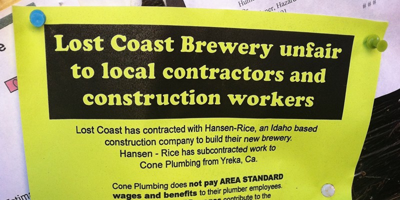Plumbers Union Calling for Lost Coast Brewery Boycott