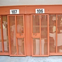 Prisoners inside one of Pelican Bay's Secure Housing Units.