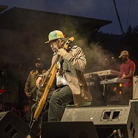 Stephen "Cat" Coore of the Jamaican group Third World, performing at the 30th Annual Reggae On The River 2014, Saturday Aug. 2.