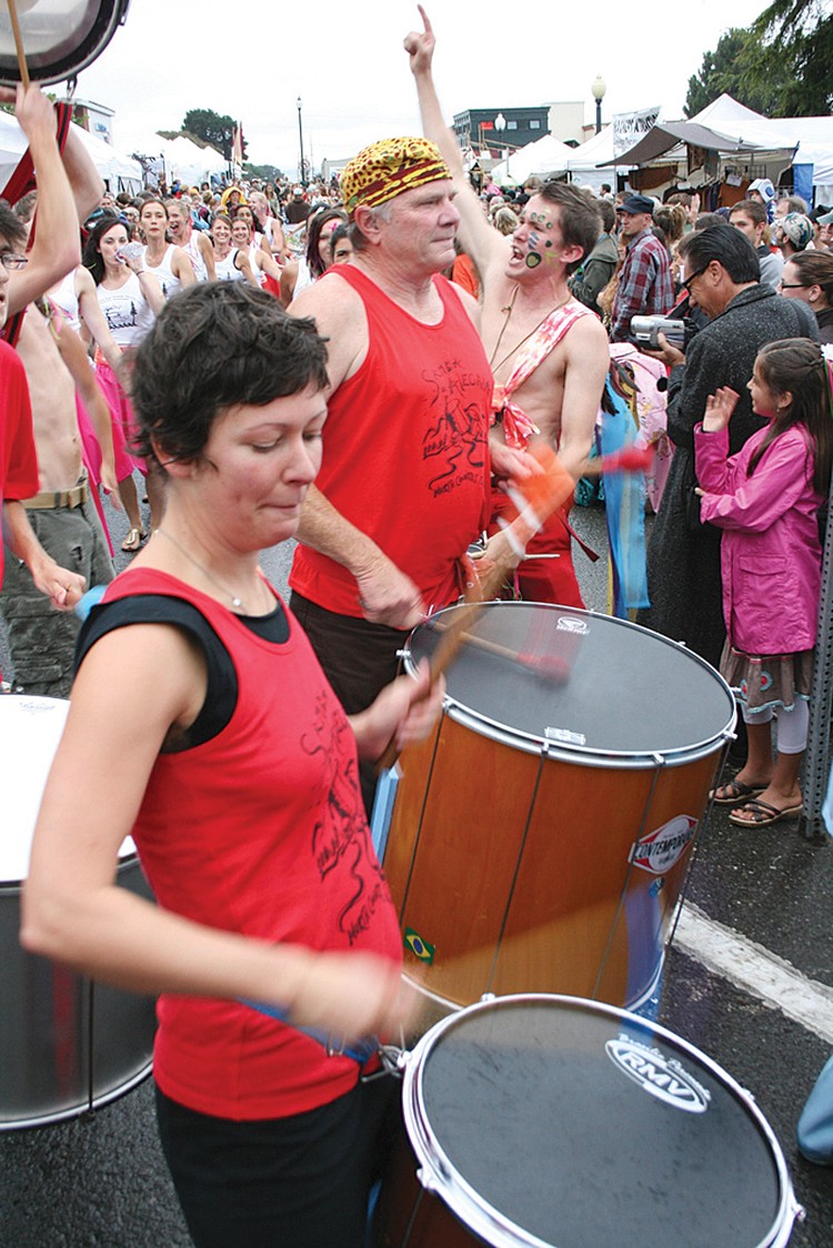 Samba da alegria drummers at 2010 north county fair. - PHOTO BY BOB DORAN