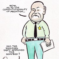 Sheriff Mike Downey says he has constitutional concerns about gun control