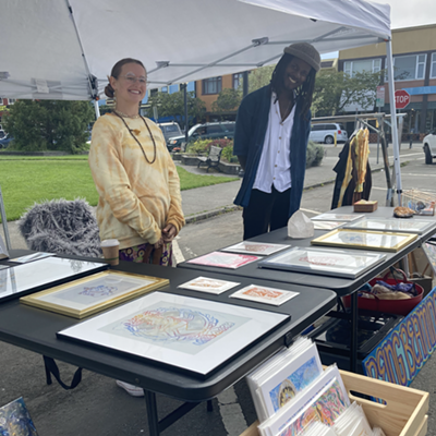 Linze and Josh of Being Beaming at a 2021 Sunday Art Market