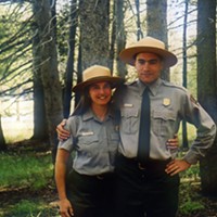 Suzie and Hank Seemann at Tuolumne Meadows, Yosemite National Park, August 2003.