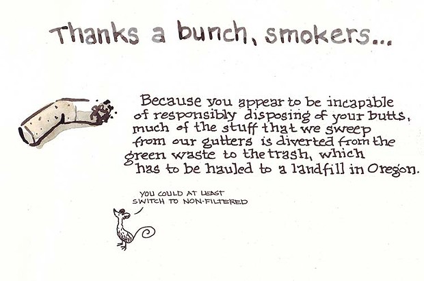 Thanks a bunch, smokers...