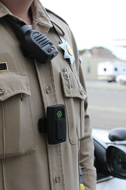 PHOTO BY THADEUS GREENSON - The Humboldt County Sheriff's Office recently had deputy Conan Moore wear a body camera while on patrol for two weeks as a part of a pilot project testing the technology.