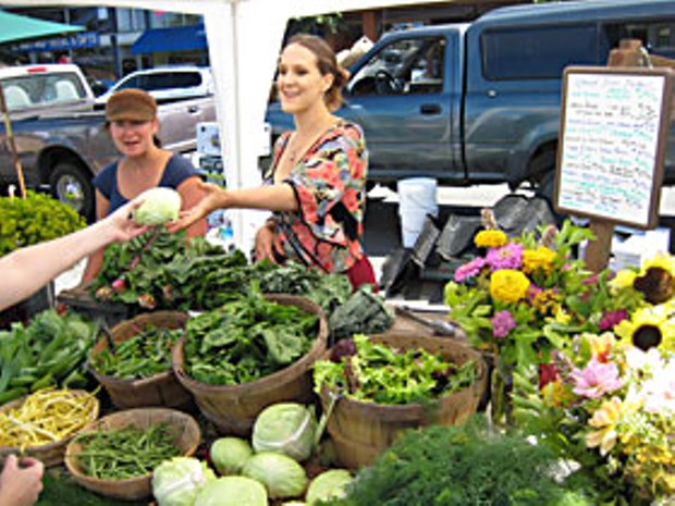 The Redwood Roots Farm stand at the Arcata Farmers' Market. Photo by Bob Doran.