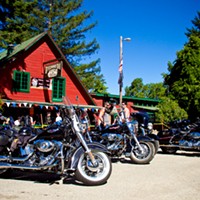 The summertime biker roadhouse, Phillipsville’s Riverwood Inn.