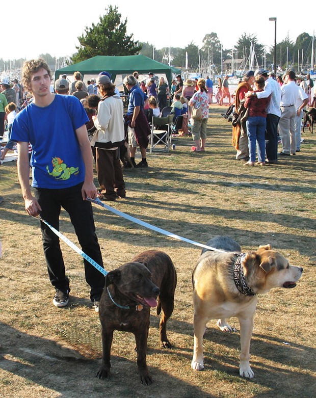 Two dogs and their human at Woofstock - PHOTO BY BOB DORAN