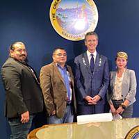 Yurok Tribal Leaders Attend Feather Alert Bill Signing