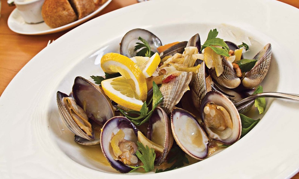 Manila clams at the Carter House Restaurant 301. - TERRENCE MCNALLY