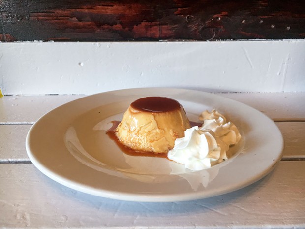 A thick flan for caramel fans. - PHOTO BY JENNIFER FUMIKO CAHILL