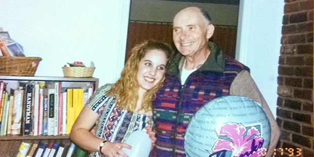 Amber Slaughter with her grandfather. - SUBMITTED