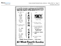 1959 Canton Cafe menu - COURTESY OF DON CHIN