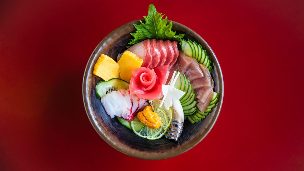 Chirashi sushi with local tuna and octopus. - AMY KUMLER