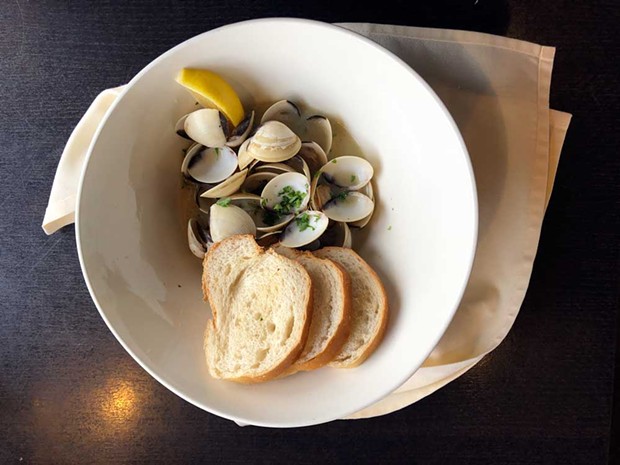 Classic steamer clams and crusty bread. - PHOTO BY JENNIFER FUMIKO CAHILL